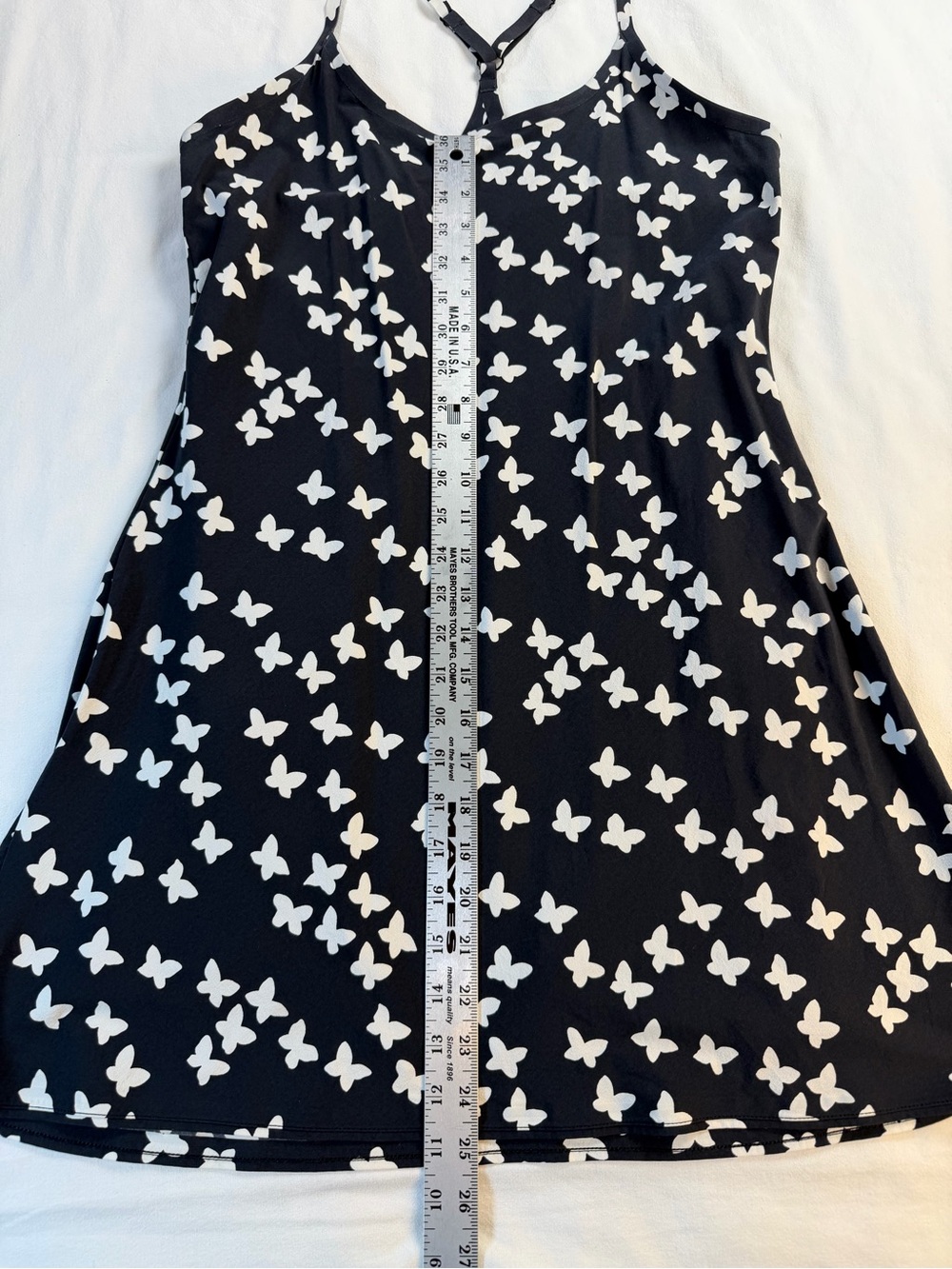 Outdoor Voices The Exercise Dress Ditzy Butterflies Black White Pockets EUC - Picture 7 of 10